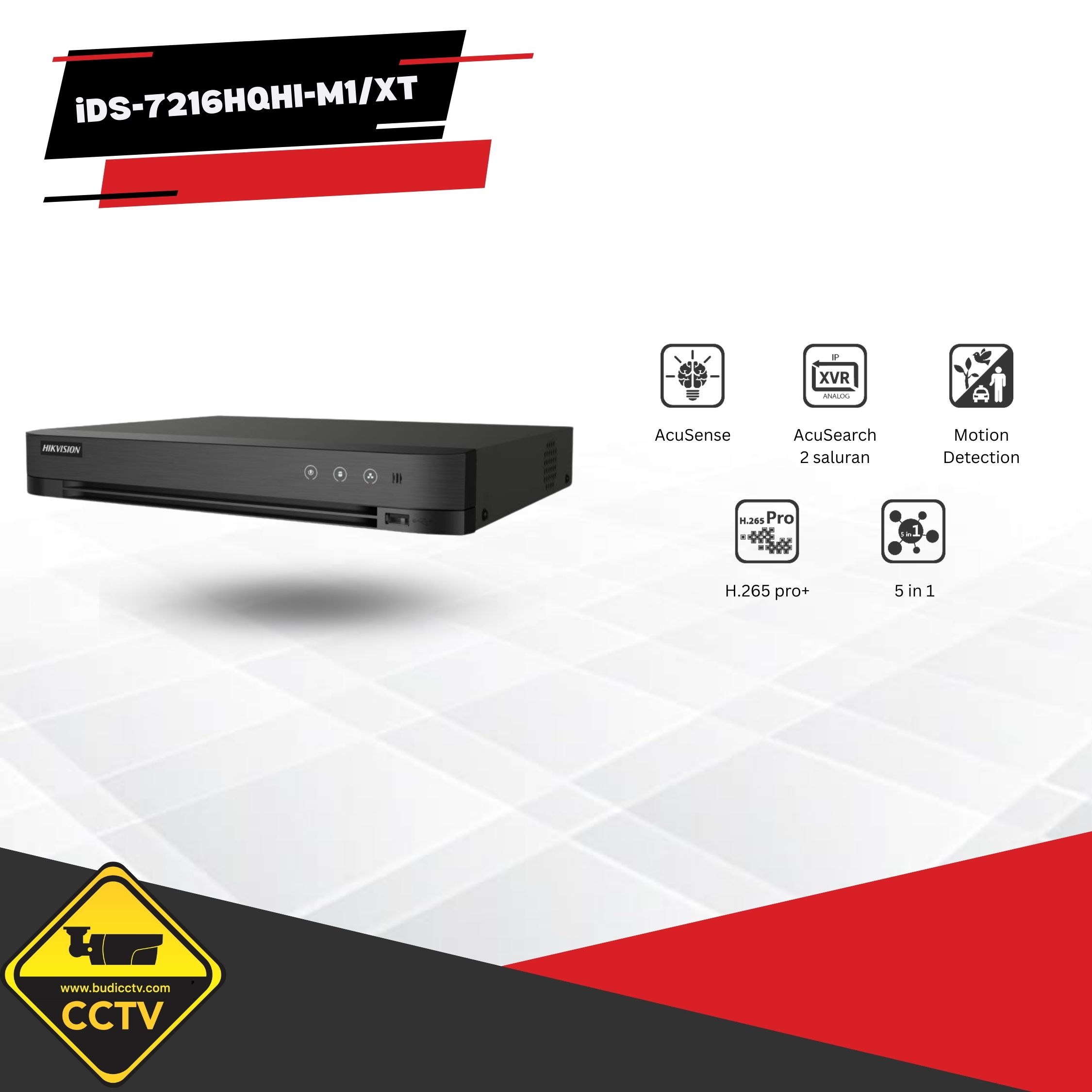DVR HIKVISION 16 CHANNEL iDS-7216HQHI-M1/XT