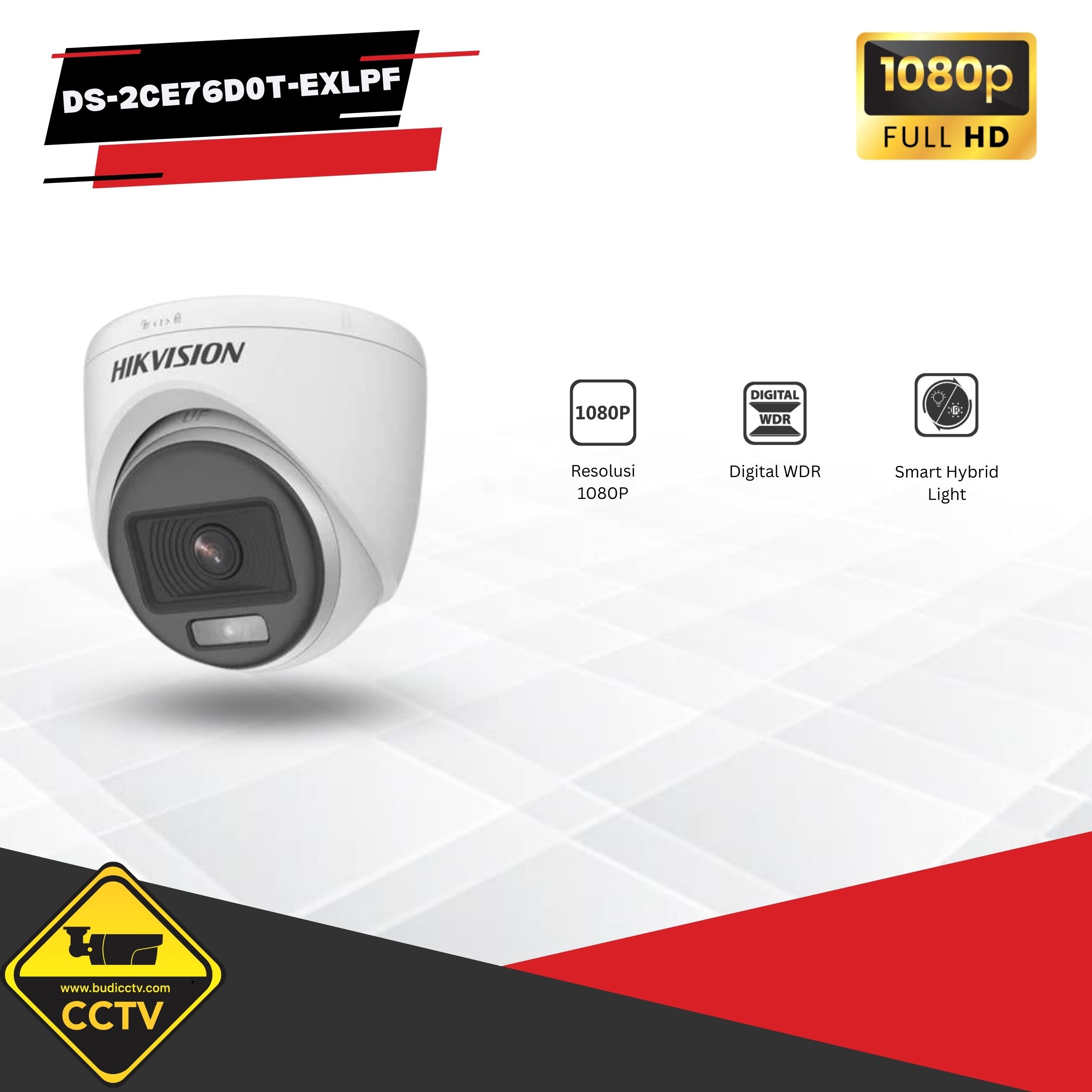 KAMERA HIKVISION INDOOR 2MP DS-2CE76D0T-EXLPF