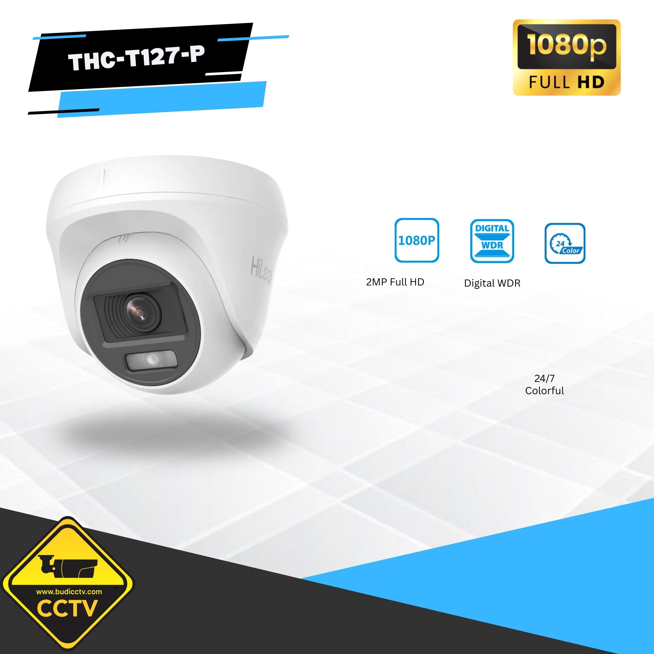 KAMERA HILOOK INDOOR COLORVU 2MP THC-T127-P