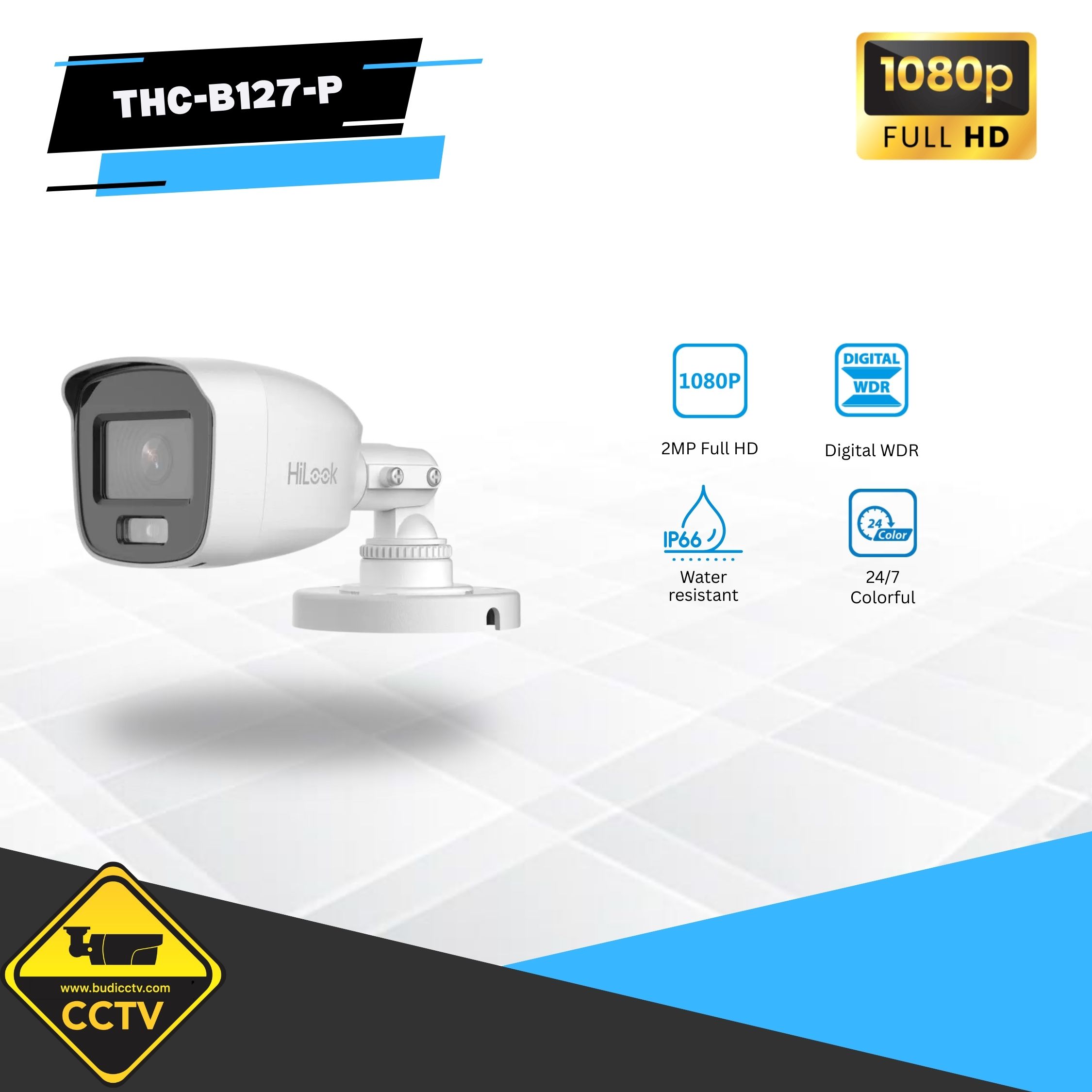 KAMERA HILOOK OUTDOOR COLORVU 2MP THC-B127-P