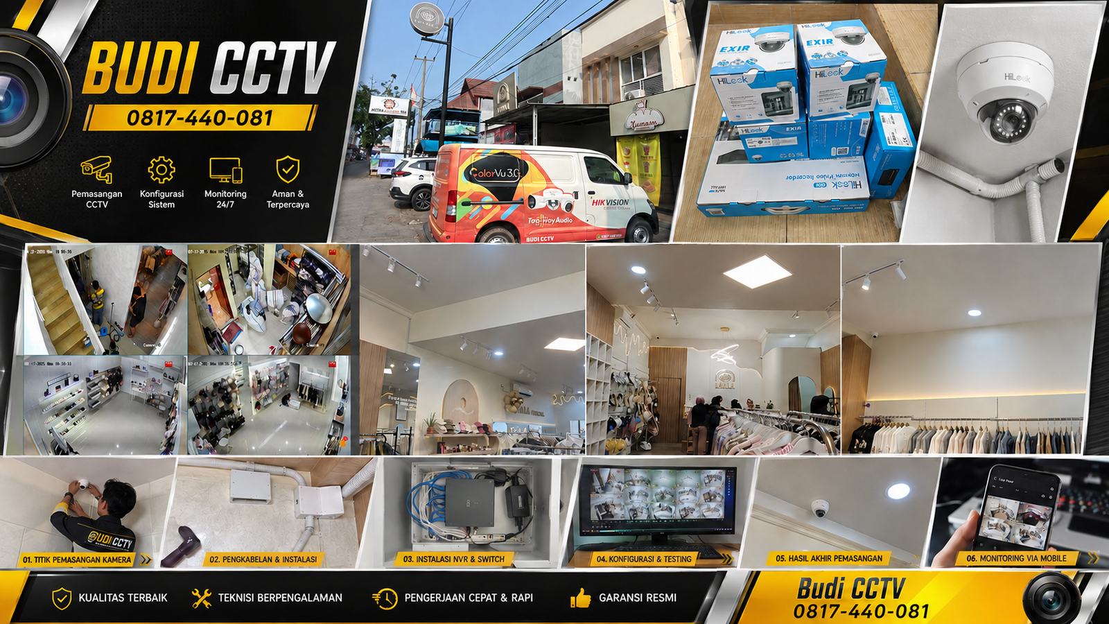 Instalasi CCTV HiLook Ip Camera di Toko Fasion Cirebon dengan Panduan Pengguna