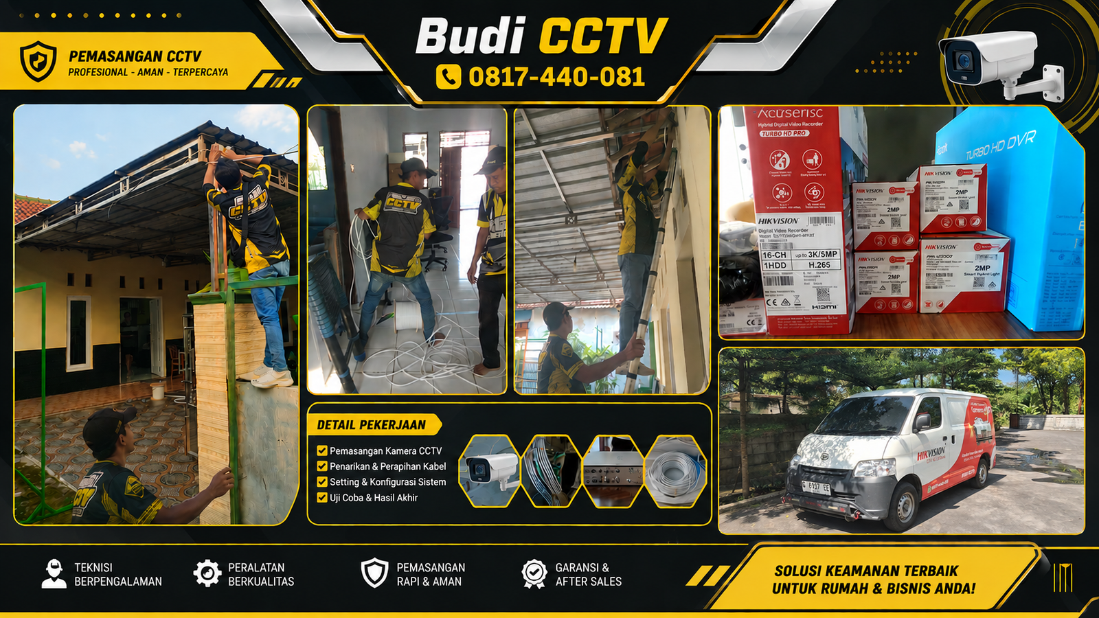 Instalasi CCTV Hikvision Cirebon, Merek Terpercaya