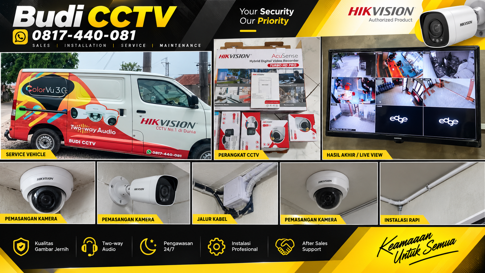 Pemasangan CCTV Hikvision di Kafe Cirebon, Penguatan Sistem Keamanan Operasional