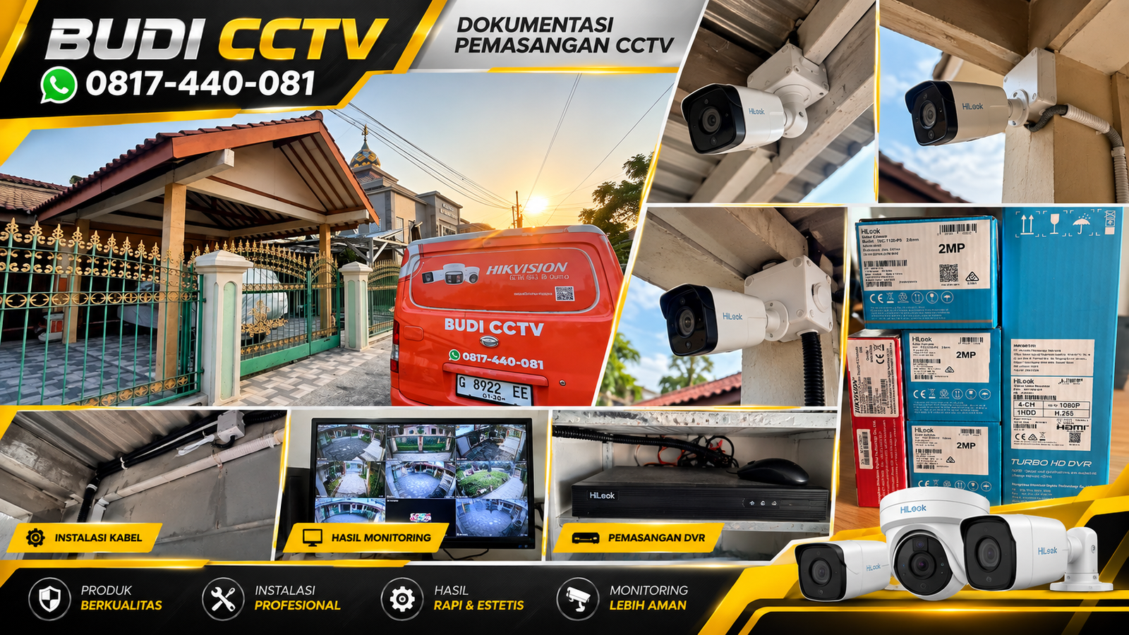 Instalasi CCTV Hilook di Rumah Cirebon, Standar Pengawasan Profesional