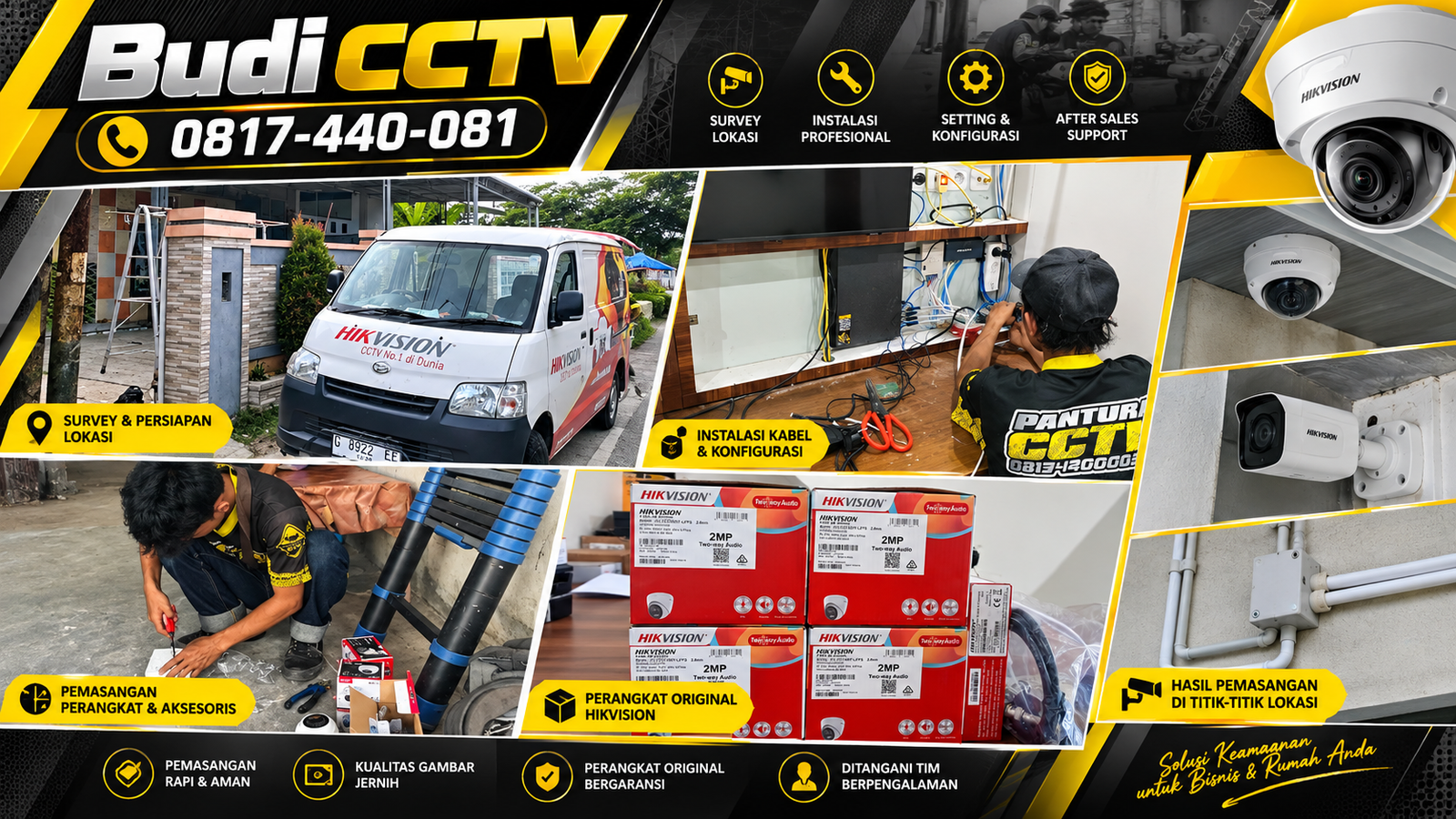 Instalasi CCTV Hikvision Two Way Audio di Rumah Cirebon, Pengawasan Lebih Interaktif