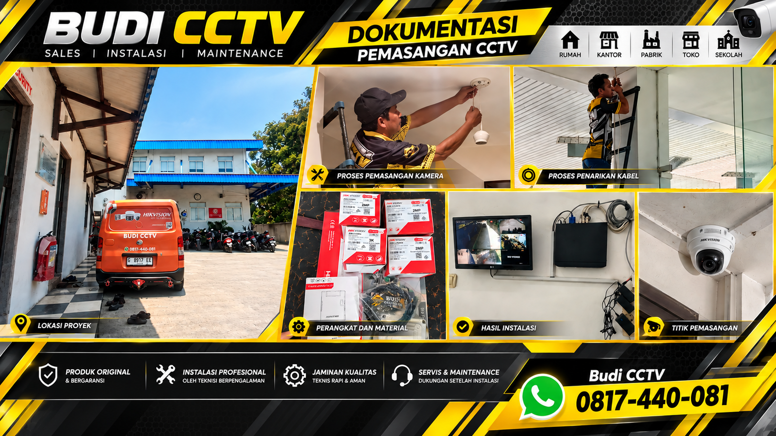 Instalasi Kamera Pengawas Hikvision Cirebon dengan Titik Pantau Terencana