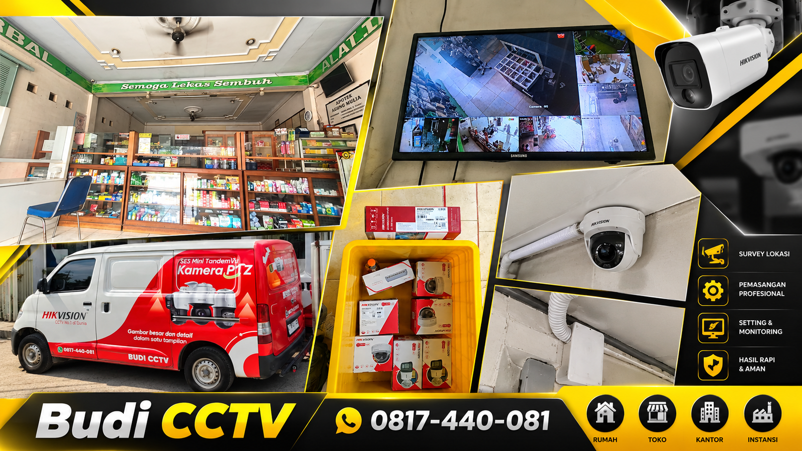 Instalasi CCTV Hikvision Apotek di Cirebon, Kinerja Sistem Stabil