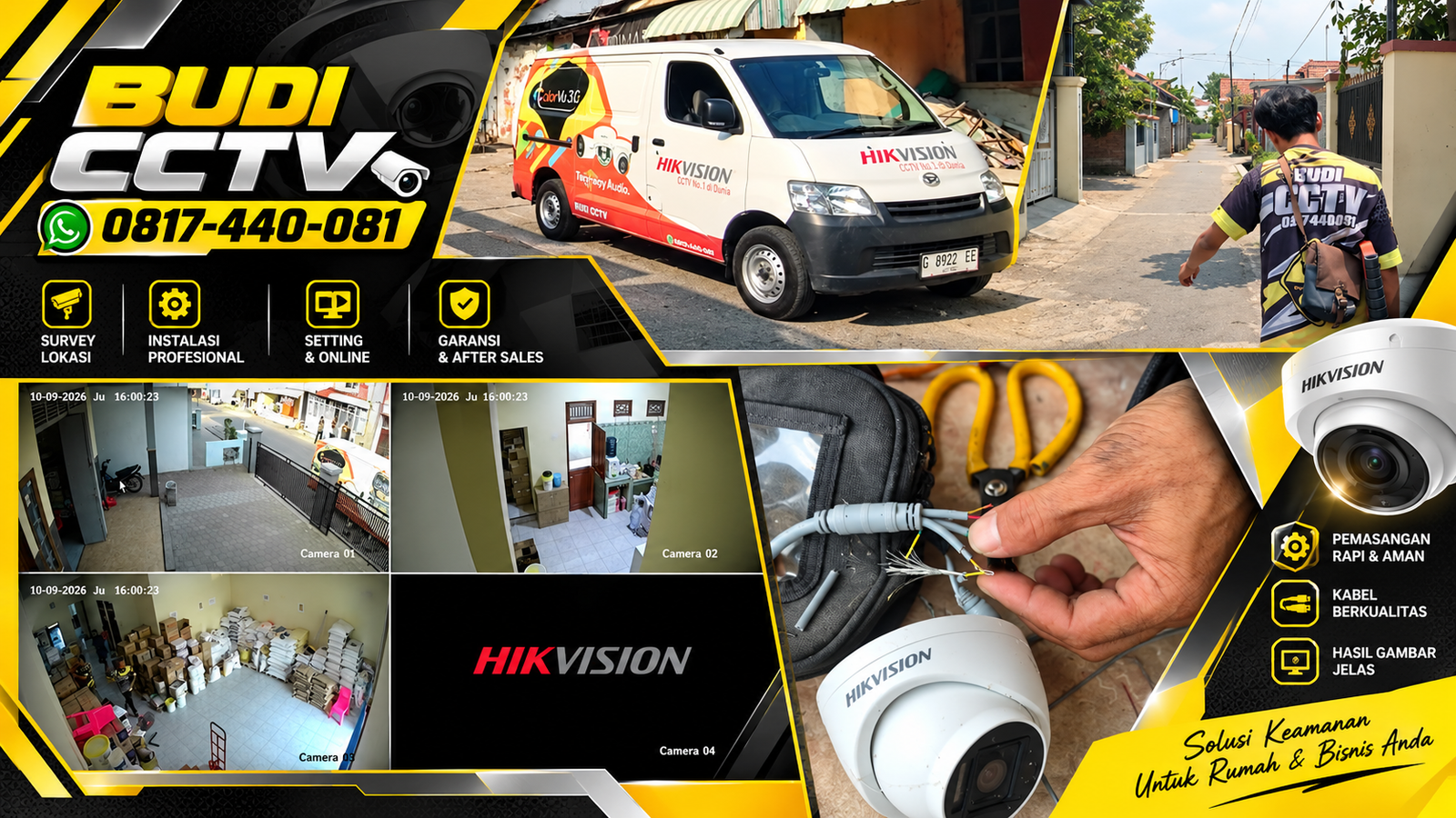 Instalasi CCTV Hikvision pada Gudang Cirebon untuk Pencegahan Risiko