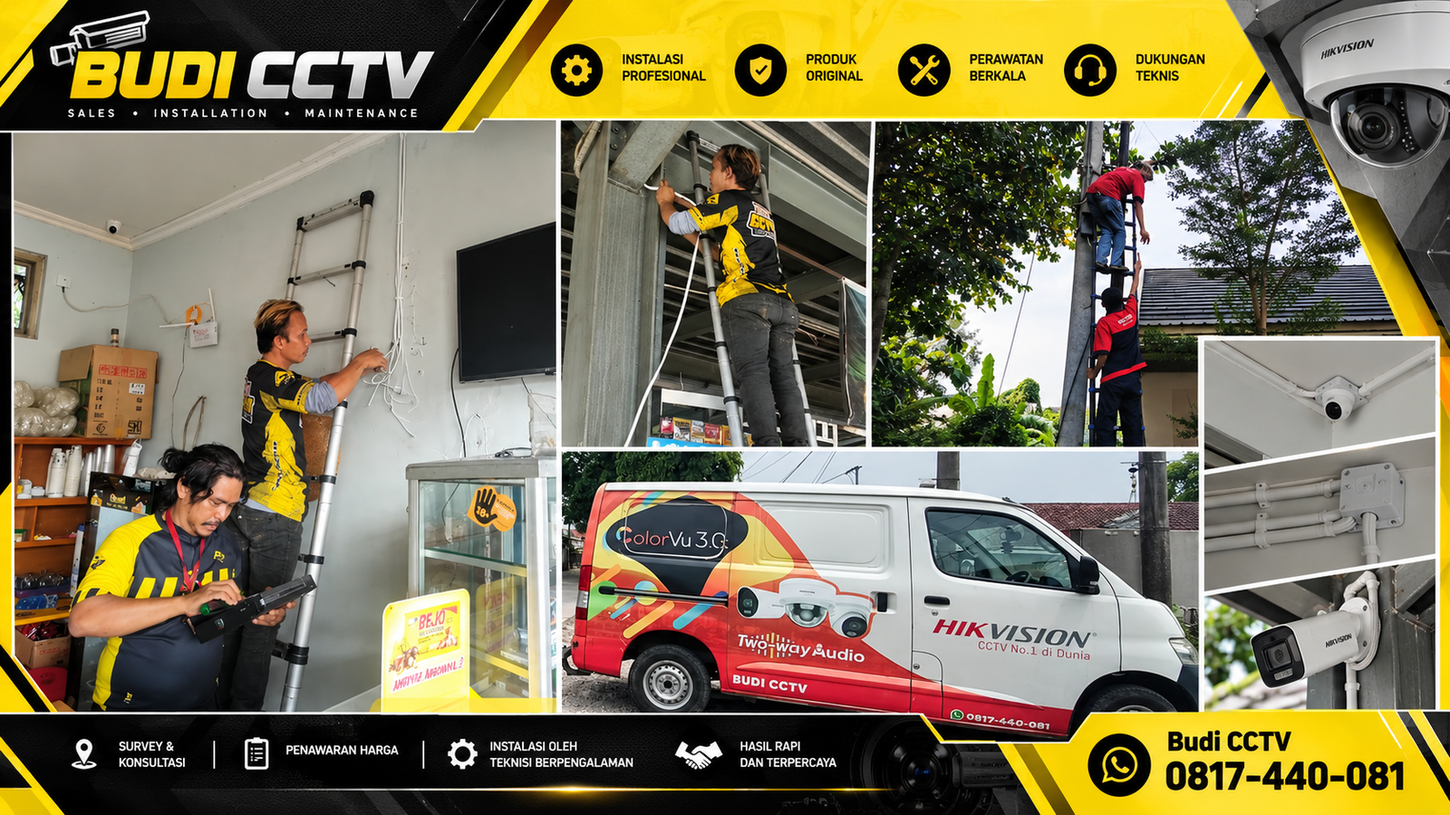 Pemasangan CCTV Hikvision pada Toko Sembako di Cirebon, Sistem Stabil