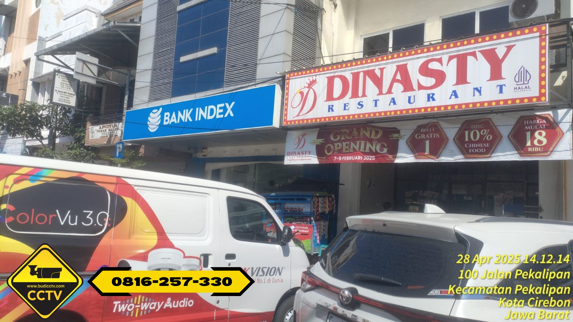 Pasang CCTV di Dinasty Restaurant, Kec. Pekalipan, Cirebon - Hilook 4 Channel 2MP