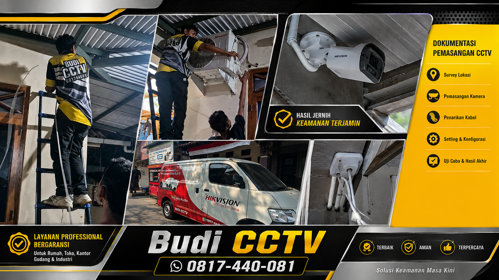 Instalasi CCTV Hikvision, Rumah Cirebon Kini Terjaga