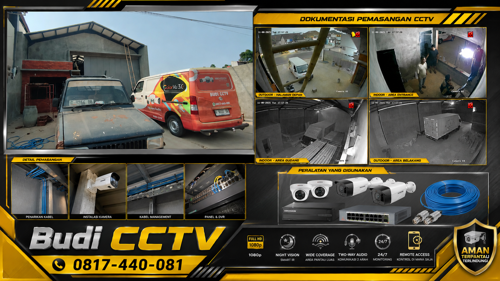 Pemasangan CCTV Hikvision di Jasa Pengiriman Cirebon