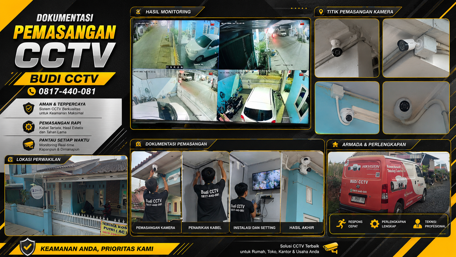 Instalasi CCTV Hikvision di Salah Satu Rumah Cirebon