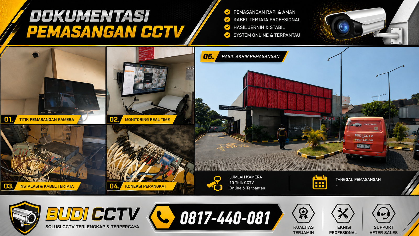 Pemasangan CCTV Hikvision KFC Cirebon